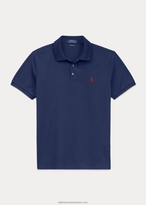 marina rafinată bărbați Ralph Lauren Tricou polo personalizat slim fit din plasă elastică 04688527