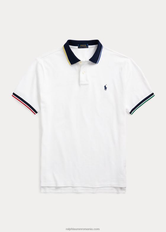 multi alb bărbați Ralph Lauren tricou polo cu ochiuri clasice 04688746