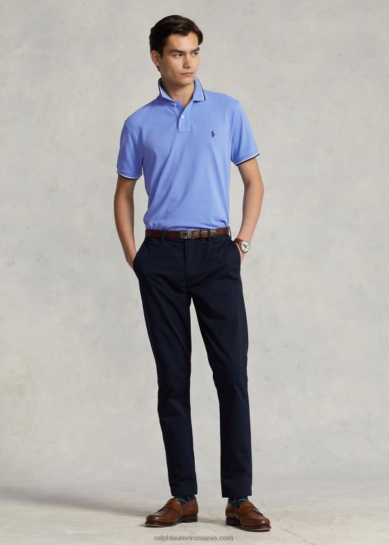 port insula albastru bărbați Ralph Lauren tricou polo cu ochiuri clasice 04688584