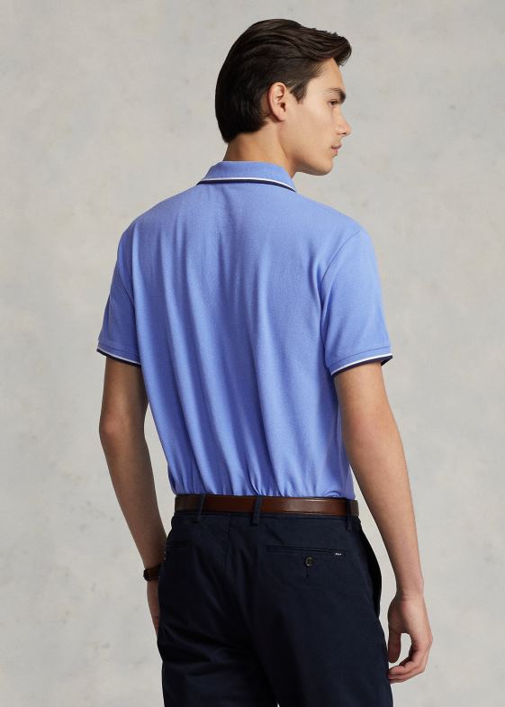 port insula albastru bărbați Ralph Lauren tricou polo cu ochiuri clasice 04688584