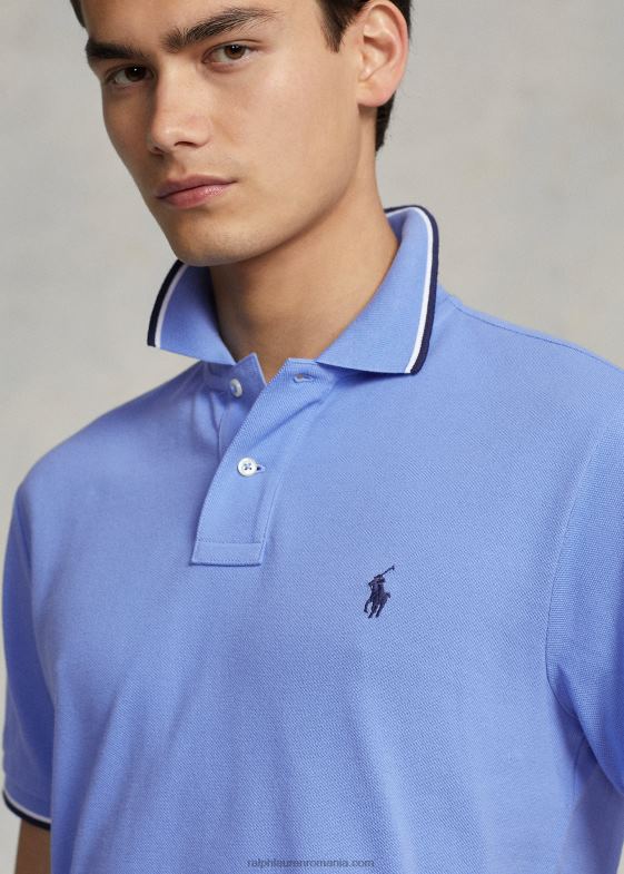 port insula albastru bărbați Ralph Lauren tricou polo cu ochiuri clasice 04688584