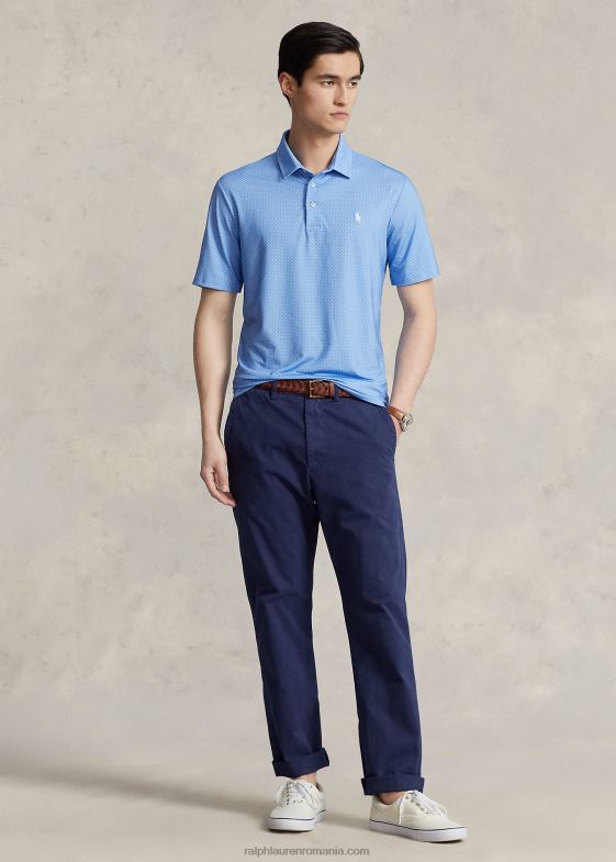 port insula albastru bărbați Ralph Lauren tricou polo de performanță cu potrivire clasică 04688805