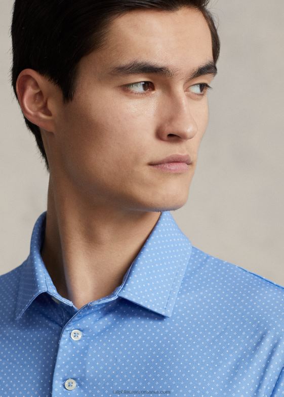 port insula albastru bărbați Ralph Lauren tricou polo de performanță cu potrivire clasică 04688805