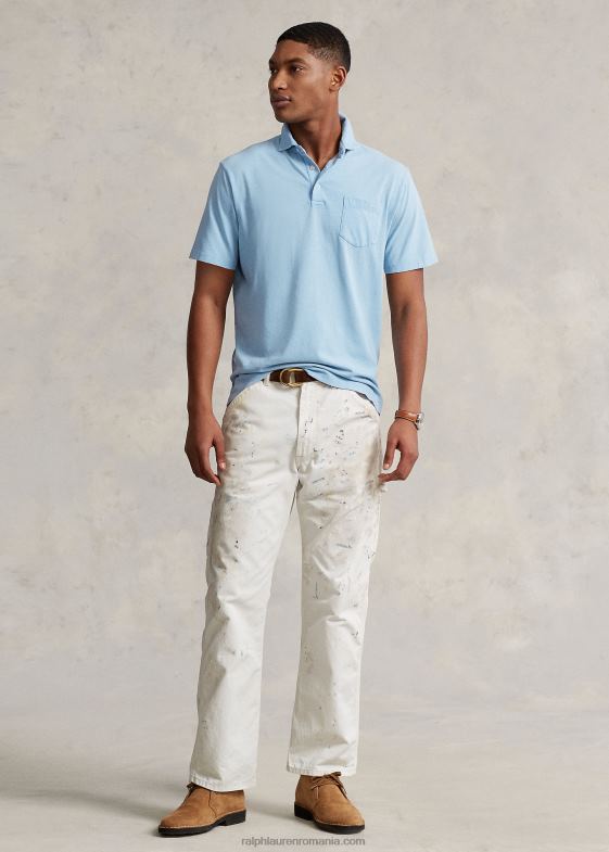 pudra albastra bărbați Ralph Lauren Tricou polo din bumbac-in, cu potrivire clasică 04688826