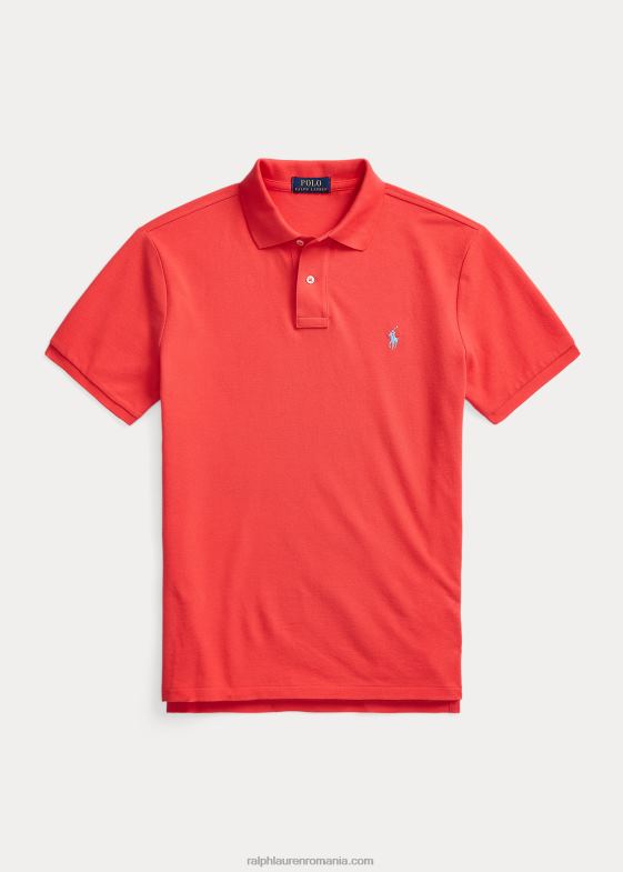 recif roșu bărbați Ralph Lauren Tricou polo slim din plasă casual/de lucru 0468840