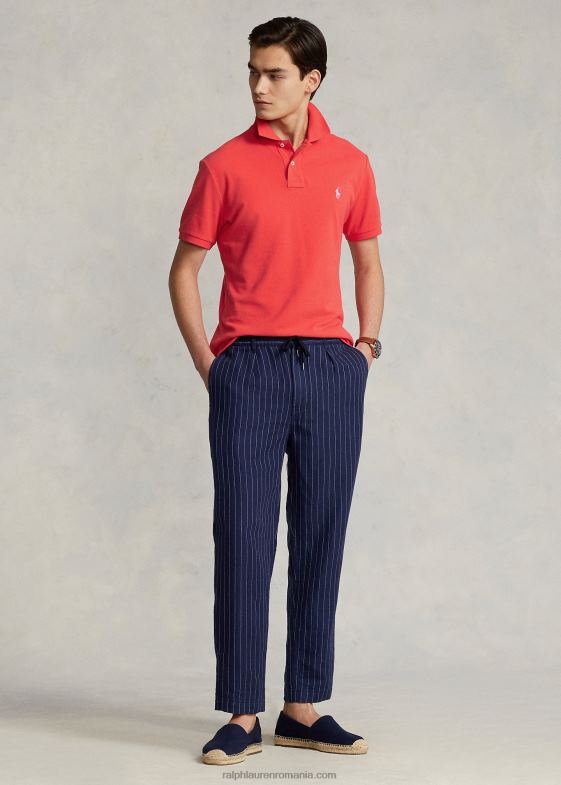 recif roșu bărbați Ralph Lauren Tricou polo slim din plasă casual/de lucru 0468840