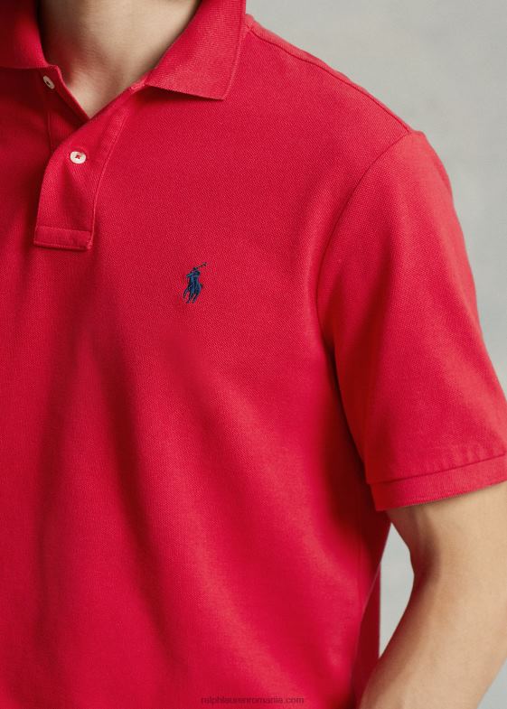 rl2000 roșu bărbați Ralph Lauren Tricou polo slim din plasă casual/de lucru 0468839
