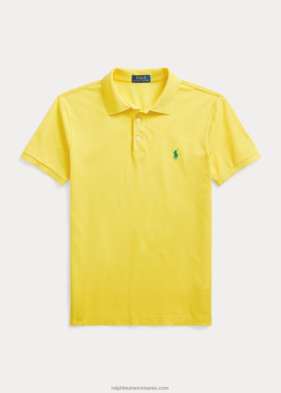 zdrobită de lămâie bărbați Ralph Lauren Tricou polo slim fit din plasă elastică 04688951