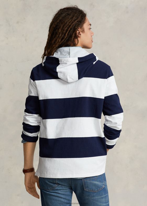 cruise navy/alb bărbați Ralph Lauren tricou de rugby cu glugă din tricou de urs polo 04688665
