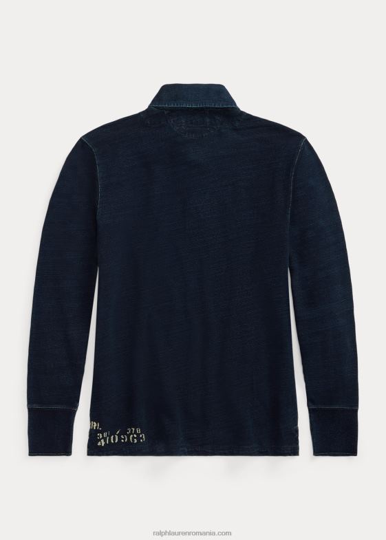 indigo bărbați Ralph Lauren tricou de rugby French Terry 046881778