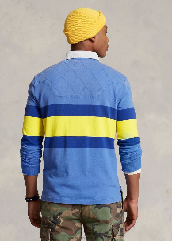 maidstone blue multi bărbați Ralph Lauren tricou de rugby din tricou cu dungi, cu potrivire clasică 04688638