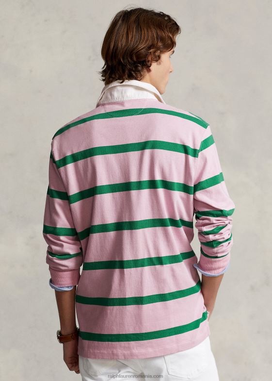 roz carmel/verde optic bărbați Ralph Lauren tricoul emblematic de rugby 04688690