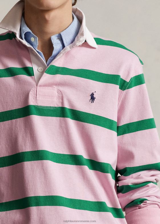 roz carmel/verde optic bărbați Ralph Lauren tricoul emblematic de rugby 04688690