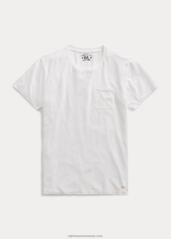 alb bărbați Ralph Lauren tricou cu buzunar din tricou 046881694