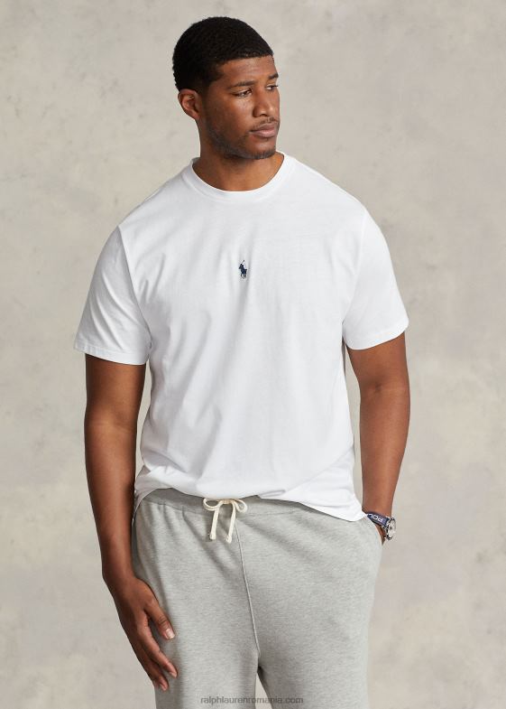 alb bărbați Ralph Lauren tricou din jerseu cu decolteu 046881883