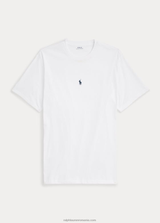 alb bărbați Ralph Lauren tricou din jerseu cu decolteu 046881883