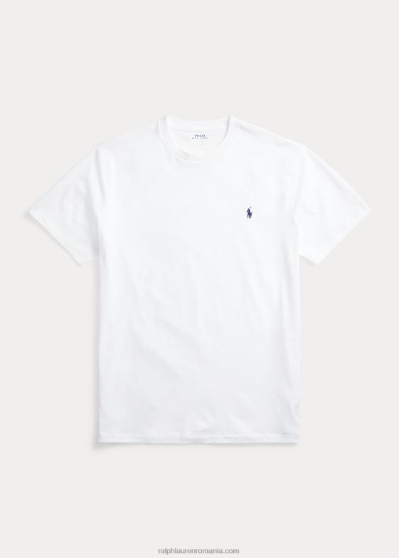 alb bărbați Ralph Lauren tricou din jerseu cu decolteu 046888708