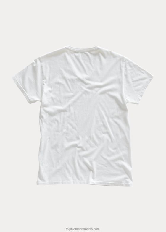 alb bărbați Ralph Lauren tricou din jerseu cu decolteu în V 046881690
