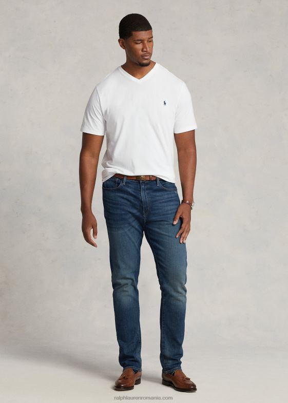 alb bărbați Ralph Lauren tricou din jerseu cu decolteu în V 046881843