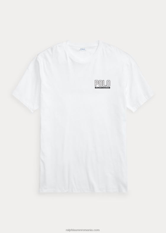 alb bărbați Ralph Lauren tricou din jerseu cu logo 046881490