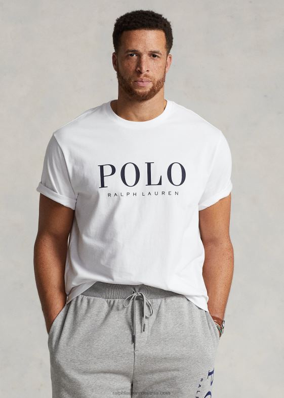 alb bărbați Ralph Lauren tricou din jerseu cu logo 046881558