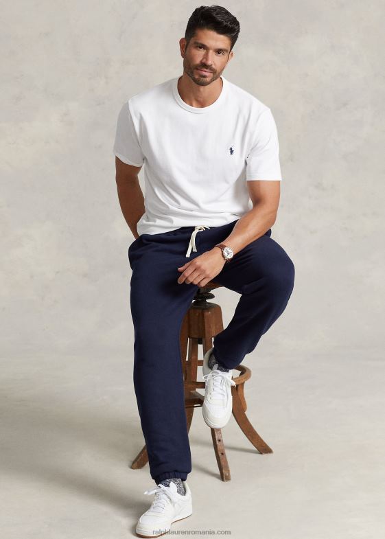 alb bărbați Ralph Lauren tricou din jerseu greu 046881453