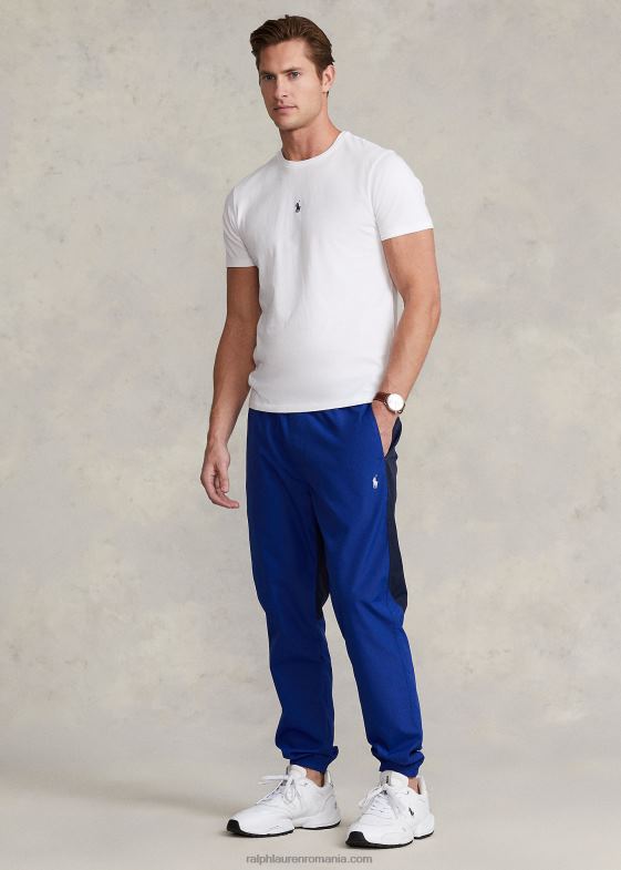 alb bărbați Ralph Lauren tricou personalizat slim fit din jerseu cu decolteu 04688463