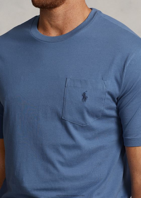 albastru carson bărbați Ralph Lauren tricou cu buzunar din tricou 046881852