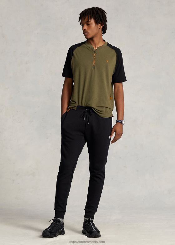 baldachin măsliniu/negru bărbați Ralph Lauren Cămașă personalizată din tricou de performanță slim fit 046888462