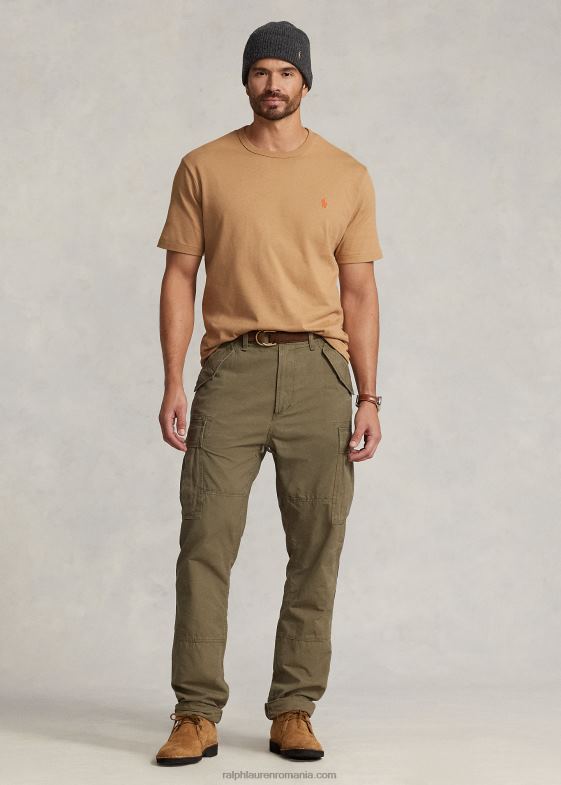 cămilă clasică bărbați Ralph Lauren tricou din jerseu greu 046881452