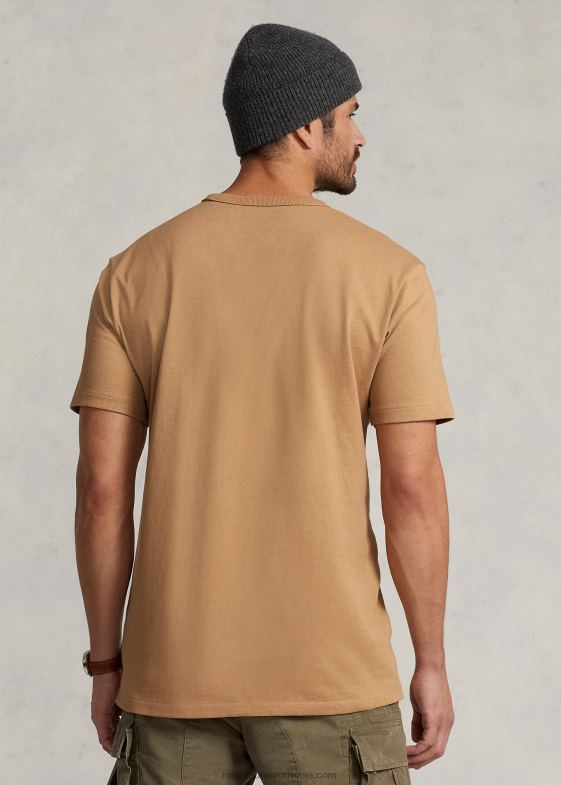 cămilă clasică bărbați Ralph Lauren tricou din jerseu greu 046881452