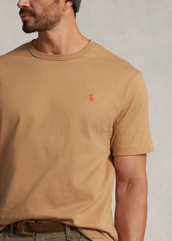 cămilă clasică bărbați Ralph Lauren tricou din jerseu greu 046881452