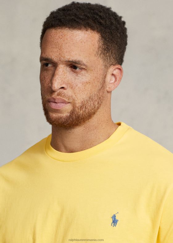 cad galben bărbați Ralph Lauren tricou din jerseu cu decolteu 046888712