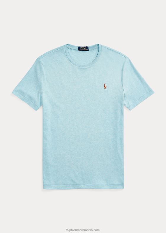 ceas deal albastru Heather bărbați Ralph Lauren Tricou din bumbac moale, cu decolteu crew, cu potrivire clasică 046881275