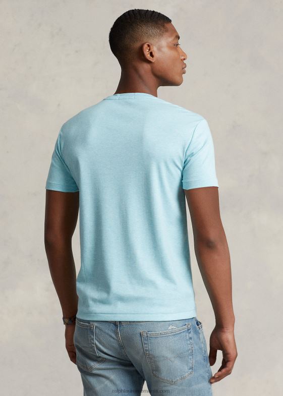 ceas deal albastru Heather bărbați Ralph Lauren Tricou din bumbac moale, cu decolteu crew, cu potrivire clasică 046881275