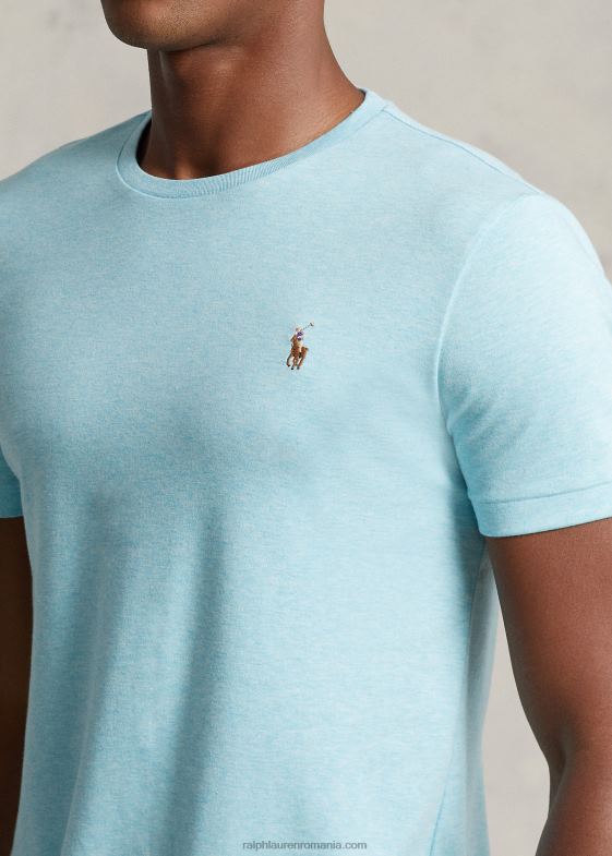 ceas deal albastru Heather bărbați Ralph Lauren Tricou din bumbac moale, cu decolteu crew, cu potrivire clasică 046881275