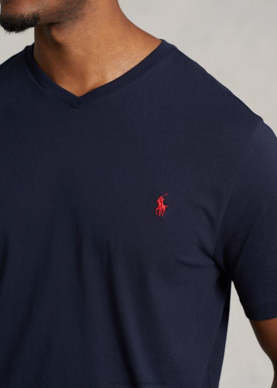 cerneală bărbați Ralph Lauren tricou din jerseu cu decolteu în V 046881842