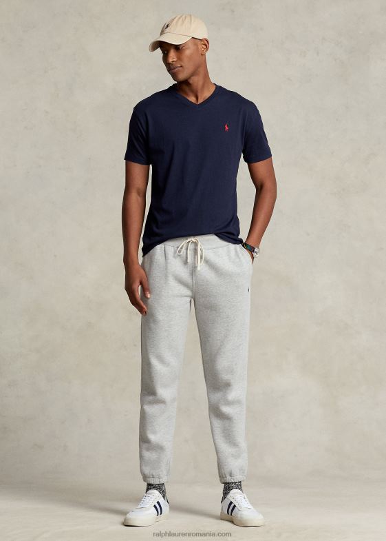 cerneală bărbați Ralph Lauren tricou din jerseu cu decolteu în V cu potrivire clasică 04688215