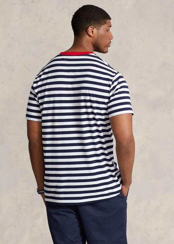 cruise navy/alb bărbați Ralph Lauren tricou din jerseu în dungi 046881411