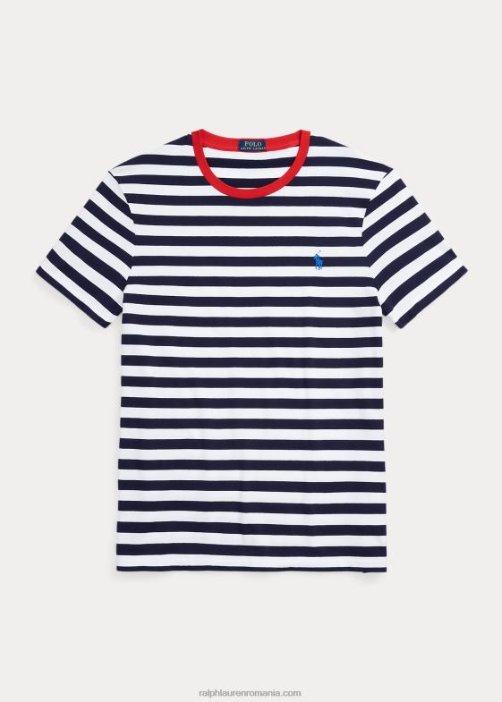 cruise navy/alb bărbați Ralph Lauren tricou personalizat din jerseu cu dungi slim fit 04688518