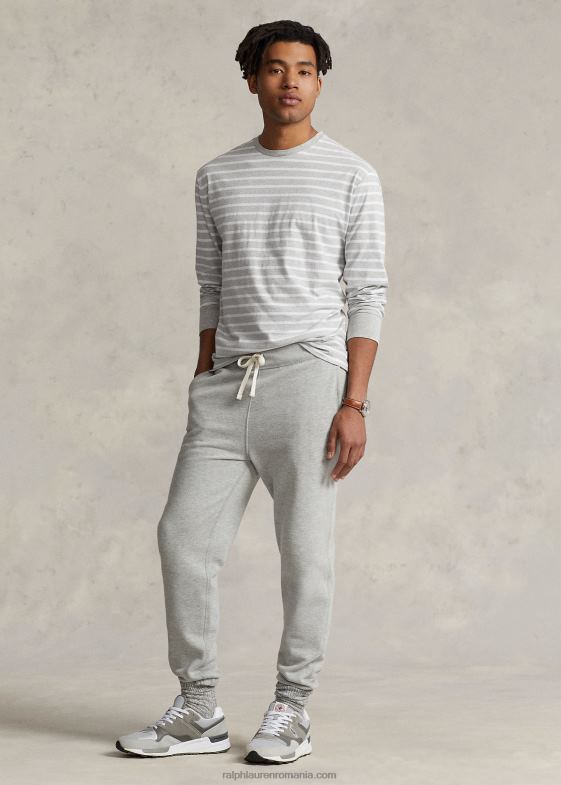 erica de primăvară/alb bărbați Ralph Lauren tricou din jerse cu dungi, cu potrivire clasică 04688846