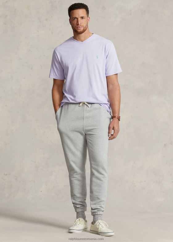 floare violet bărbați Ralph Lauren tricou din jerseu cu decolteu în V 046881415