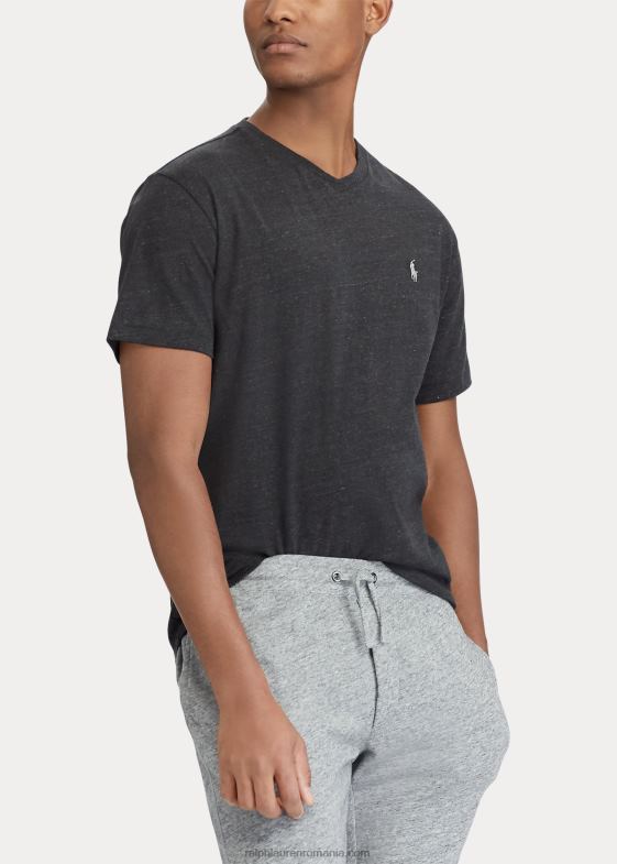 floare violet bărbați Ralph Lauren tricou din jerseu cu decolteu în V 046881415
