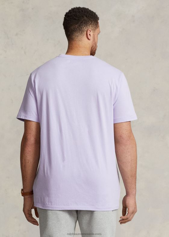 floare violet bărbați Ralph Lauren tricou din jerseu cu decolteu în V 046881415