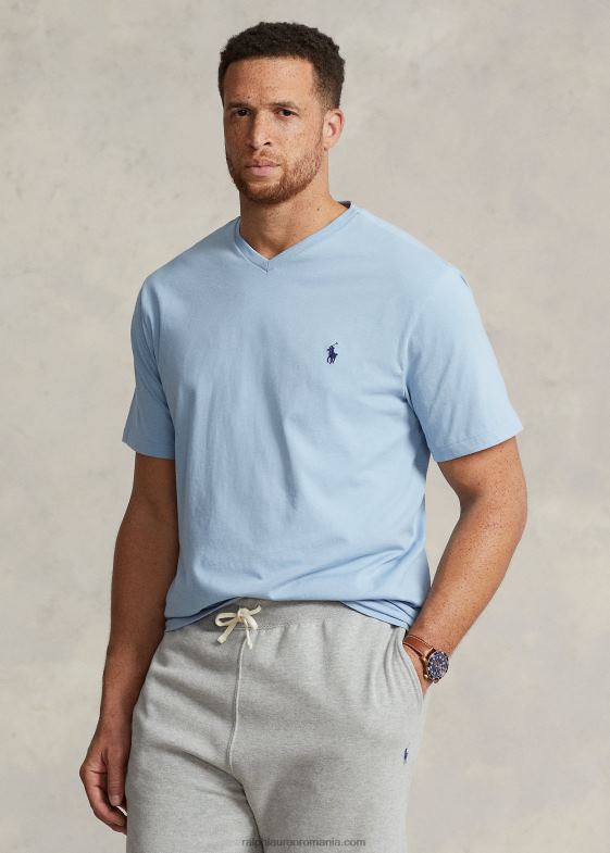 imobiliare albastru bărbați Ralph Lauren tricou din jerseu cu decolteu în V 046881414