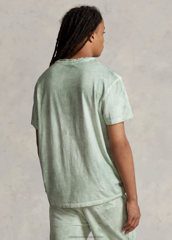mentă decolorată bărbați Ralph Lauren tricou cu buzunar din bumbac-in, cu potrivire clasică 04688549