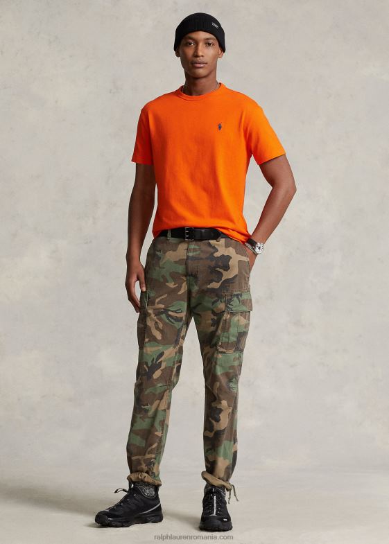 navigand portocaliu bărbați Ralph Lauren tricou din jerse grea cu potrivire clasică 04688234