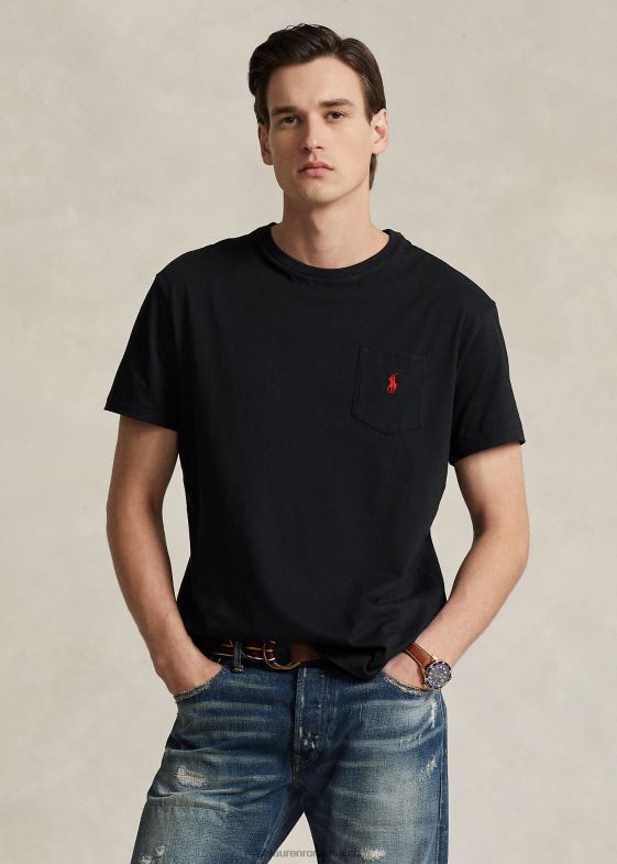 rl negru bărbați Ralph Lauren Tricou cu buzunar din tricou-toate se potrivesc 04688251