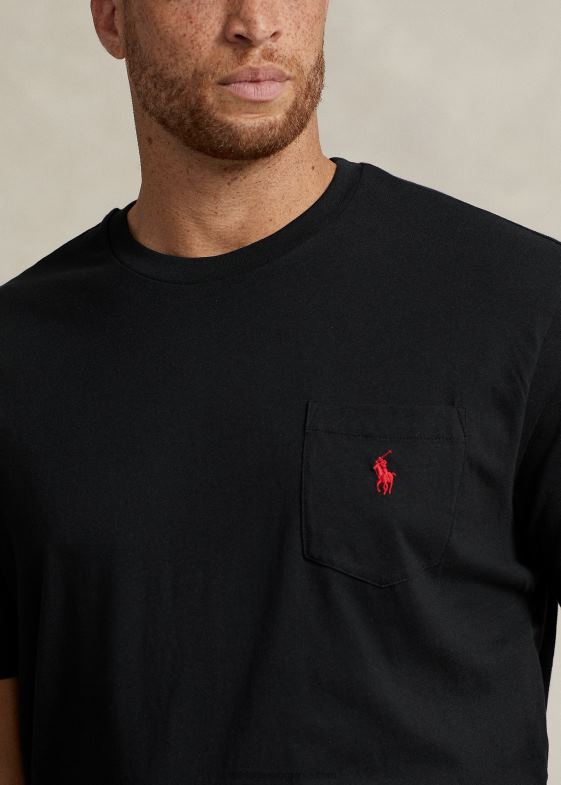 rl negru bărbați Ralph Lauren tricou cu buzunar din tricou 046881854