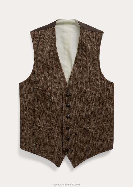 bărbați Ralph Lauren vesta din tweed din colecția morehouse 046881311
